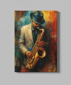 Saxofoon Canvas Schilderij