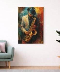 Saxofoon Canvas Schilderij