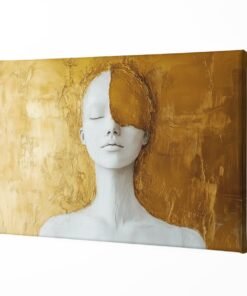 Alternative view of Minimalistische Vrouw Portret Canvas Schilderij