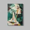 ALIVA 1563 geometrisch vrouw portret kubisme modern canvas schilderij