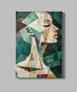 Geometrisch Vrouw Canvas Schilderij