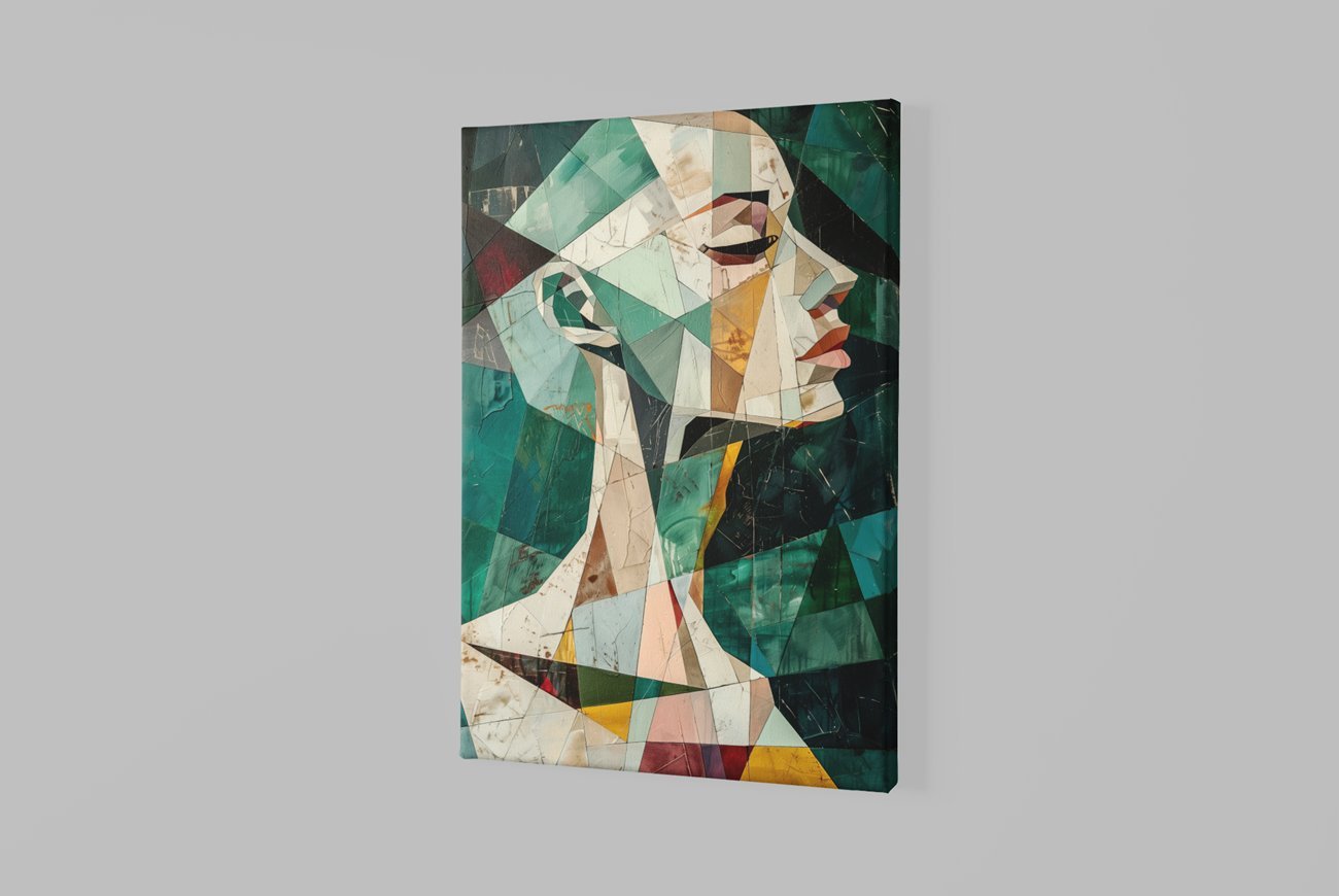 Geometrisch Vrouw Canvas Schilderij - Afbeelding 2
