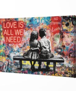 Alternative view of Canvas Schilderij Street art Liefde Romantische Kunst