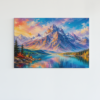ALIVA 1567 canvas schilderij berglandschap met meer