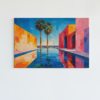 ALIVA 1569 canvas schilderij kleurrijke architectuur