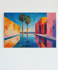 Canvas Schilderij Kleurrijke Architectuur