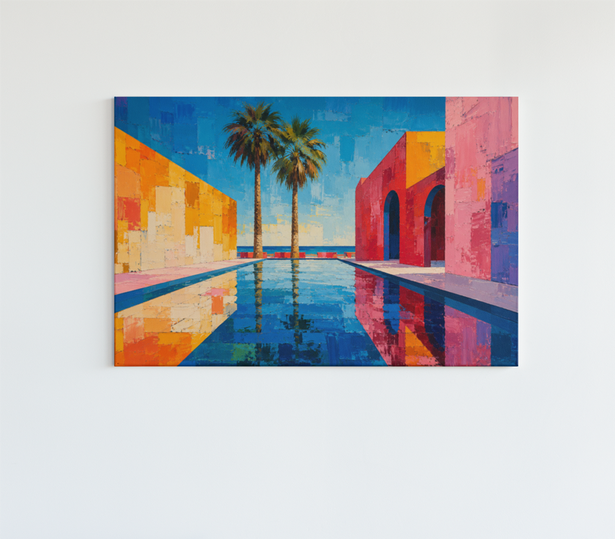 Canvas Schilderij Kleurrijke Architectuur