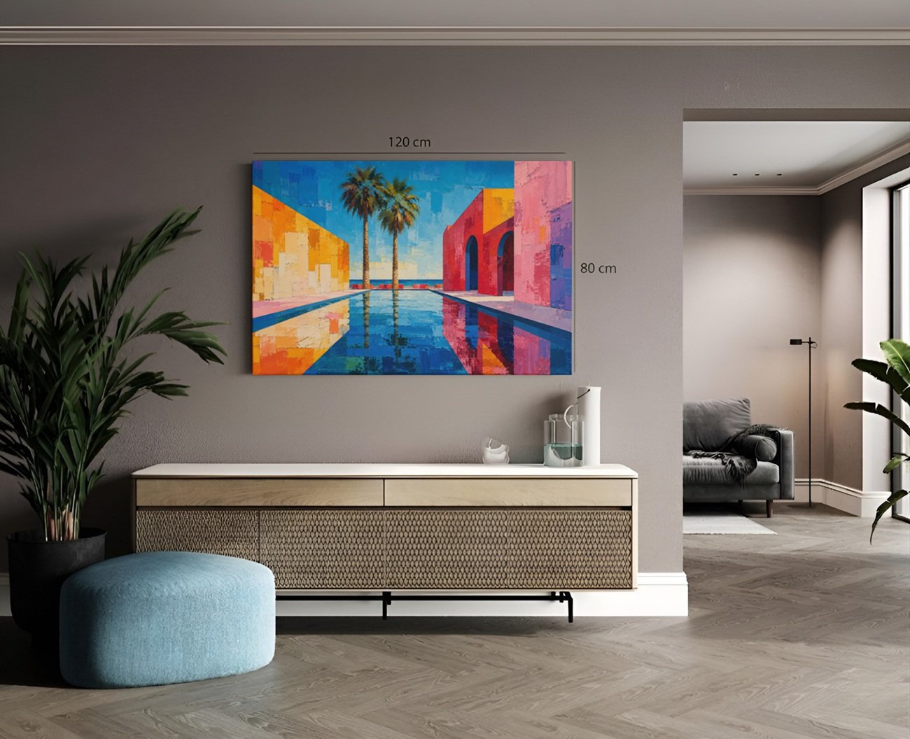 Canvas Schilderij Kleurrijke Architectuur