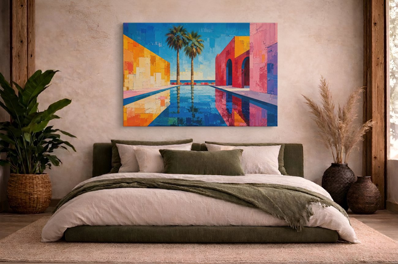Canvas Schilderij Kleurrijke Architectuur - Afbeelding 5