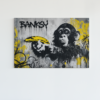 ALIVA 1571 canvas schilderij banksy aap met banaan