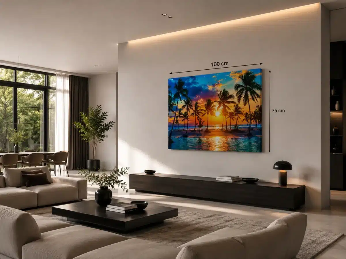 Zonsondergang Canvas Schilderij 100x75 cm - Afbeelding 5