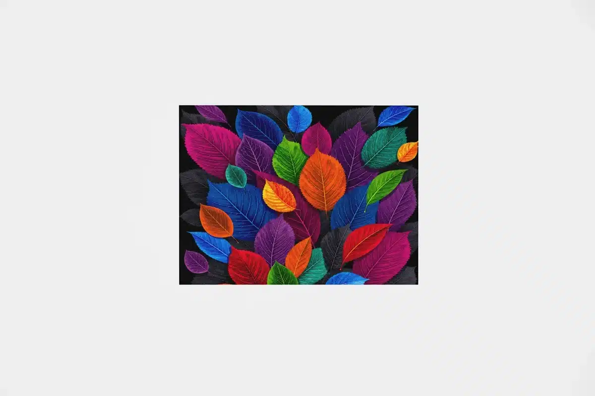 Kleurrijke Bladeren Canvas Schilderij 100x75 cm