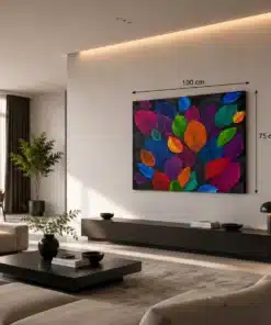 OSEFE 1073 canvas schilderij kleurrijke bladeren 100x75 cm c