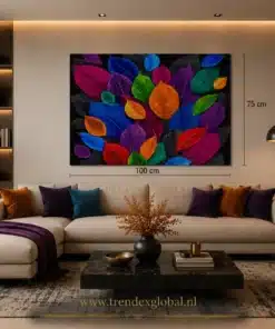 OSEFE 1073 canvas schilderij kleurrijke bladeren 100x75 cm d