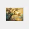 OSEFE 1074 canvas schilderij olijfboom landschap 100x75 cm