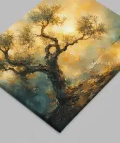 OSEFE 1074 canvas schilderij olijfboom landschap 100x75 cm a