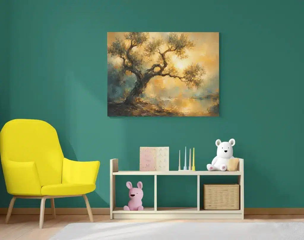 Olijfboom Canvas Schilderij 100x75 cm