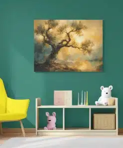 Olijfboom Canvas Schilderij 100x75 cm