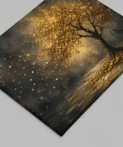 OSEFE 1075 canvas schilderij gouden boom 100x75 cm a