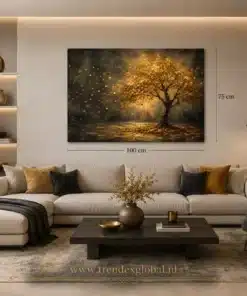 OSEFE 1075 canvas schilderij gouden boom 100x75 cm c