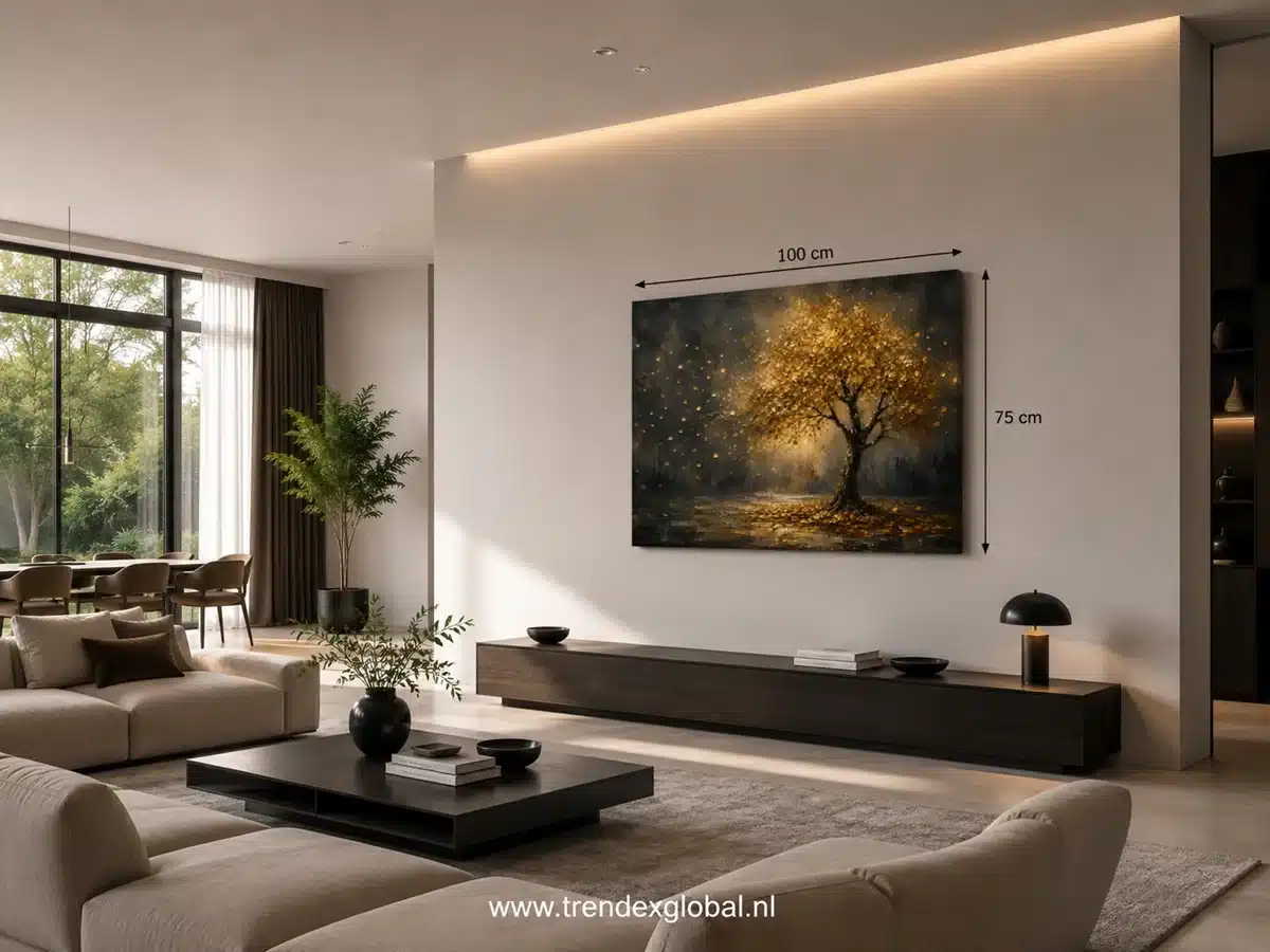 Gouden Boom Canvas Schilderij 100x75 cm - Afbeelding 4