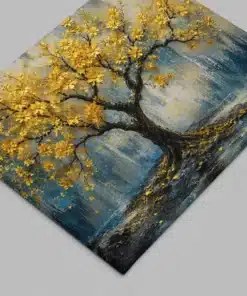 OSEFE 1076 canvas schilderij gouden bloesemboom 100x75 cm a