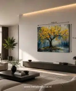 OSEFE 1076 canvas schilderij gouden bloesemboom 100x75 cm c