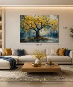 OSEFE 1076 canvas schilderij gouden bloesemboom 100x75 cm d