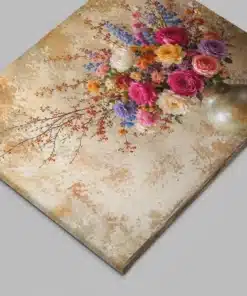 OSEFE 1077 canvas schilderij bloemen in vaas 100x75 cm a