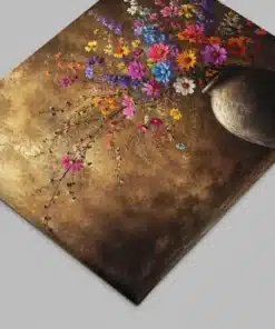OSEFE 1078 OSEFE 1078 canvas schilderij veldbloemen in vaas 100x75 cm a