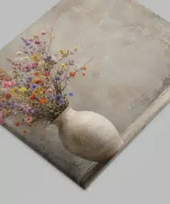 OSEFE 1080 anvas schilderij landelijke veldbloemen in vaas 100x75 cm a