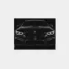 OSEFE 1083 canvas schilderij zwarte bmw m frontview 100x75 cm