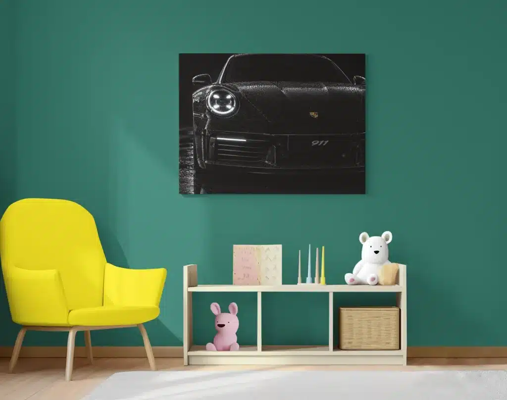 Porsche-911 Vooraanzicht Canvas Schilderij 100x75 cm