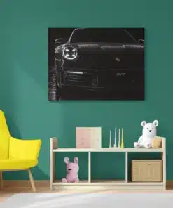 Porsche-911 Vooraanzicht Canvas Schilderij 100x75 cm