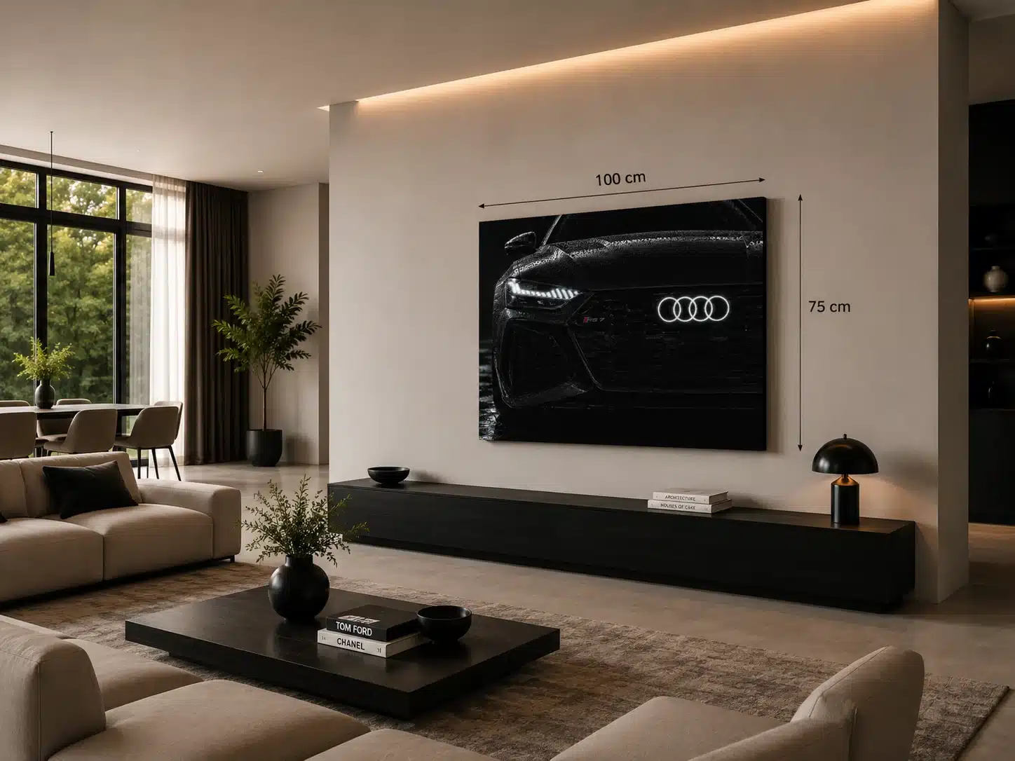 Audi RS7 Canvas Schilderij 100x75 cm - Afbeelding 4