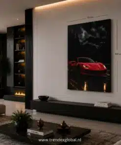 OSEFE 1089 canvas schilderij rode ferrari supercar 75x100 cm c
