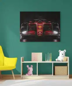 Race Auto Ferrari Canvas Schilderij 100x75 cm