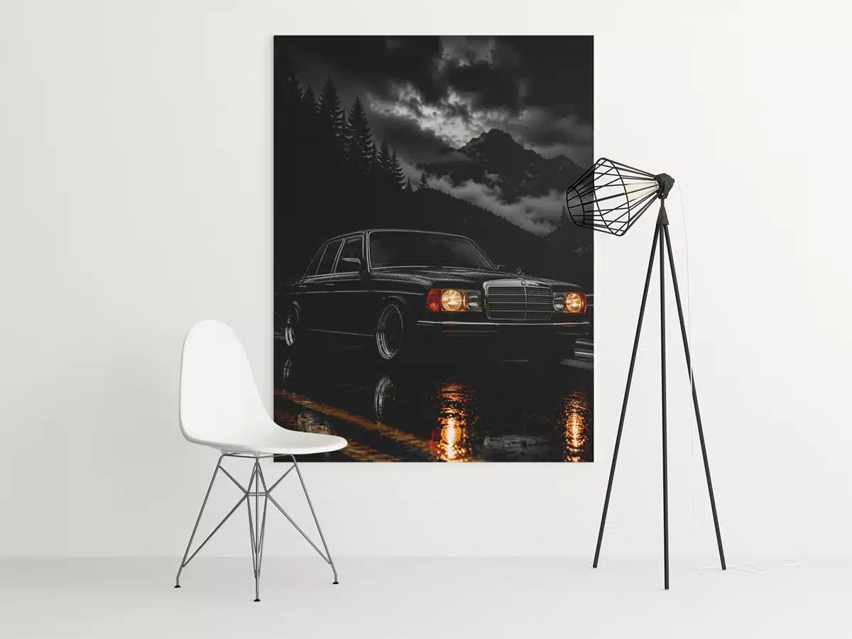 Klassieke Mercedes Benz Canvas Schilderij 75x100 cm