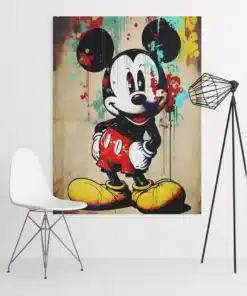 OSEFE 1092 canvas schilderij mickey mouse street art 75x100 cm b