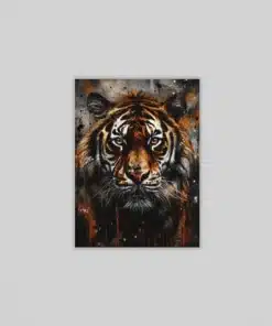Street Art Tijger Canvas Schilderij 75x100 cm