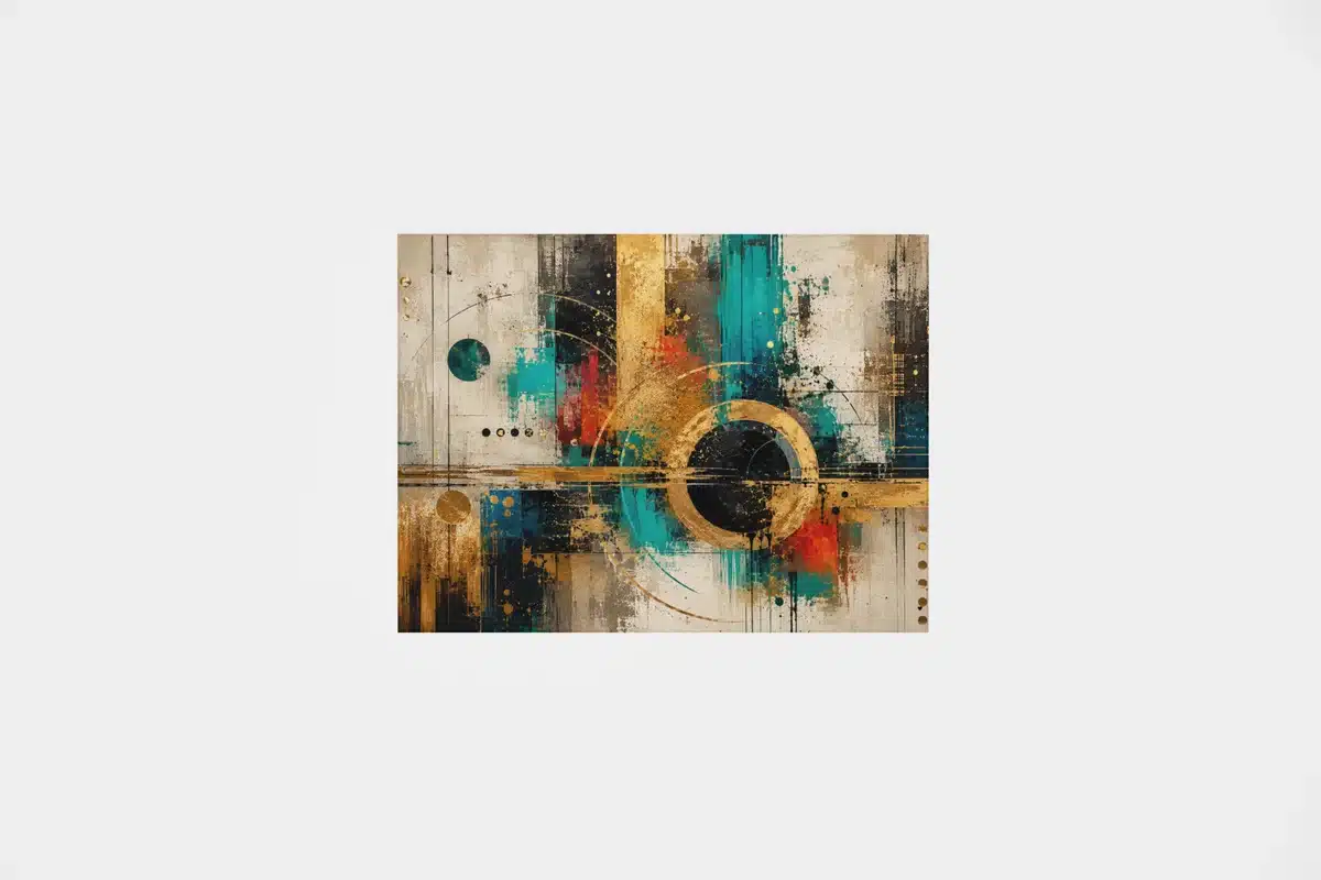 Abstracte Kunst Canvas Schilderij 100x75 cm
