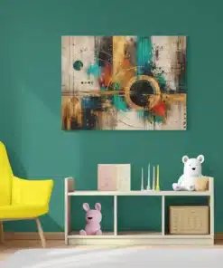 Abstracte Kunst Canvas Schilderij 100x75 cm